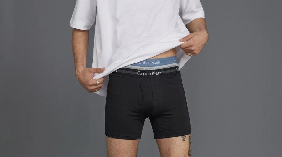 Calvin Klein 男士平角内裤 3 件装 黑色/狼灰色(含黑色)/湍流色(含狼灰色) - 灰 - 查看 1