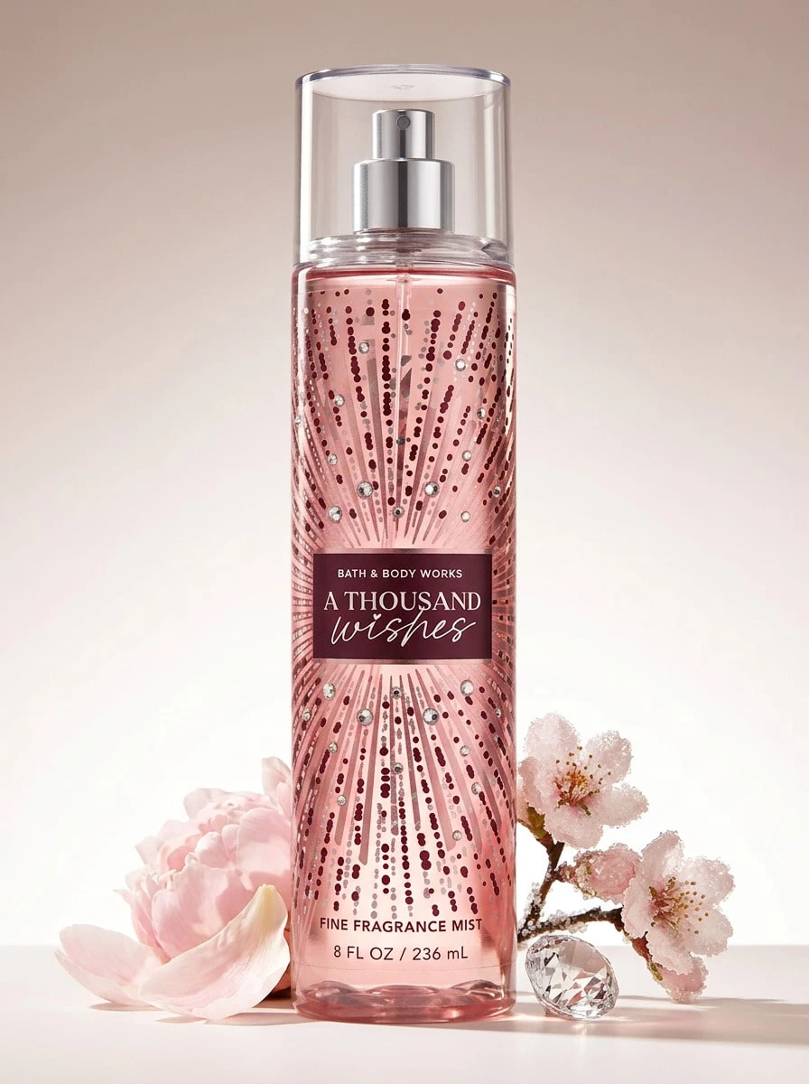 Bath and Body Works 千种愿望身体喷雾女士香水生日、毕业典礼、派对、旅行、露营、户外、学校、校园旅行、节日、夏季秋季礼物魅力氛围日常使用 - 一千個願望 - 查看 1