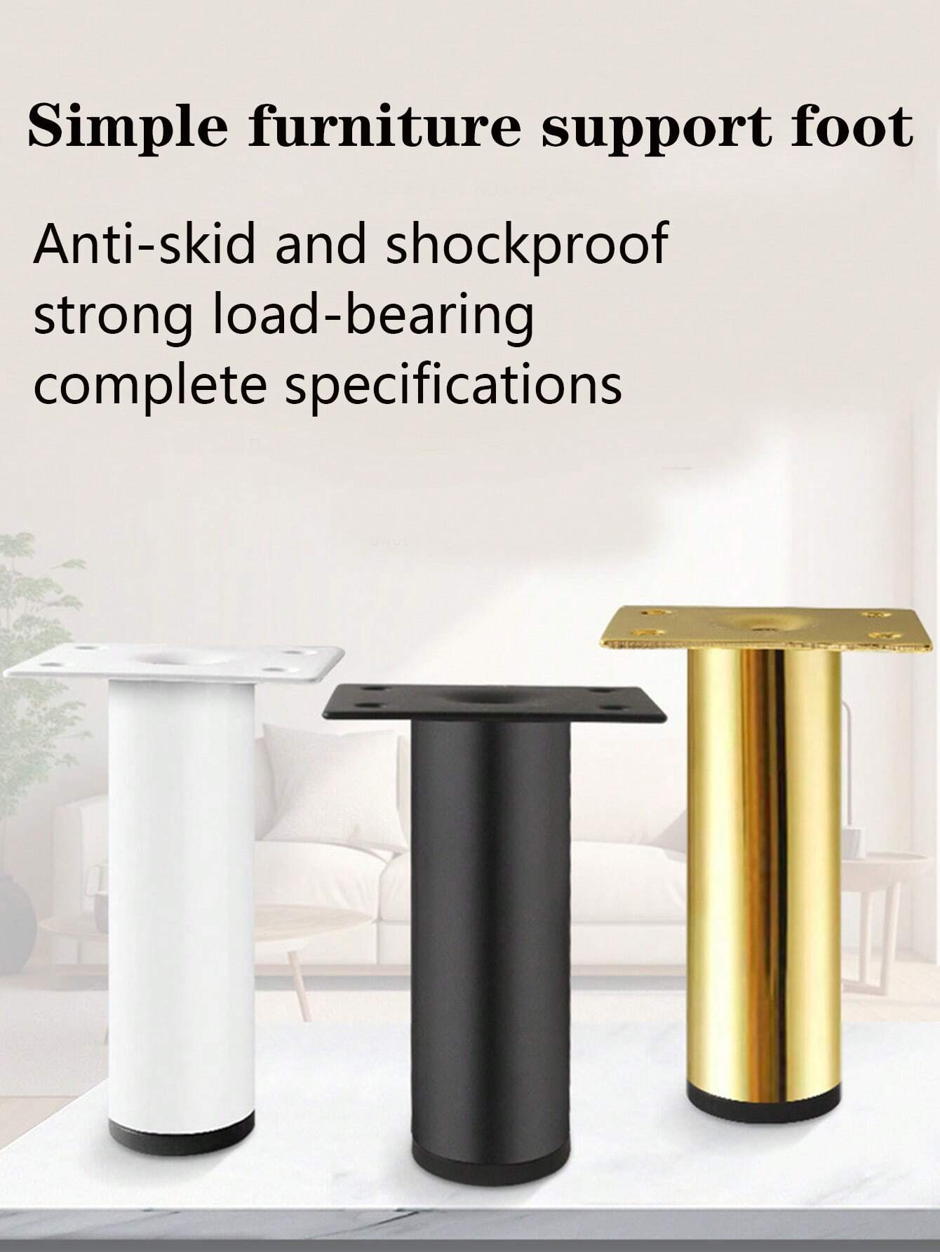 4pcs Set Modern Furniture Legs 80mm 3 15inch And 100mm 3 93inch Heavy Duty Metal Legs Replacement For Sofa Cabinet TV Stand Dresser Desk p 42221289
