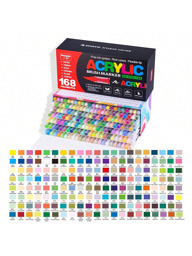 168 120 100 72 60 48 36 24 12 Colors Alcohol Based Acrylic Paint Markers Suitable For Sketching Coloring Painting On Art Crafts Metal Ceramic Glass Pumpkins For Holidays Like Christmas New Year Easter Halloween Back To School p 47731481