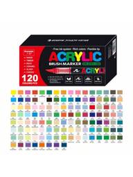 168 120 100 72 60 48 36 24 12 Colors Alcohol Based Acrylic Paint Markers Suitable For Sketching Coloring Painting On Art Crafts Metal Ceramic Glass Pumpkins For Holidays Like Christmas New Year Easter Halloween Back To School p 47731481