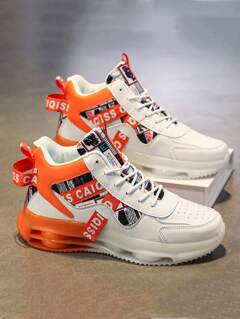 Men s Fashion Streetwear Athletic Sneakers Comfortable Non Slip Casual Lace Up Sport Shoes Suitable For Outdoor Activities High Top Unisex Shoes Cushioned Shock Absorbing p 45904987
