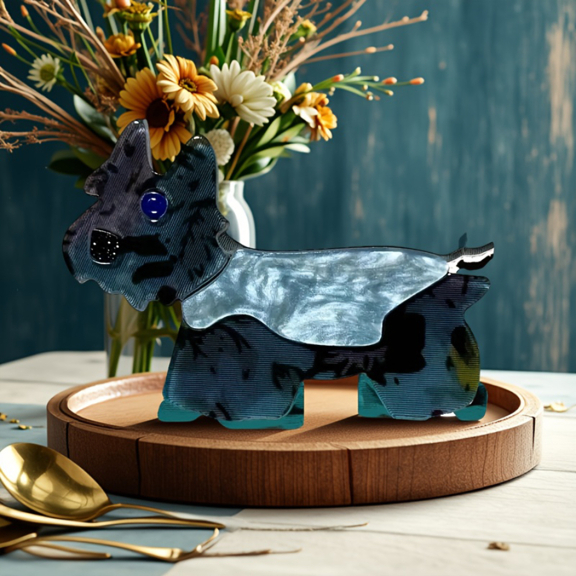 1pc Handmade Acrylic Cartoon Dog Brooch Adorable Animal Lapel Pin Clothing Accessory p 59165652