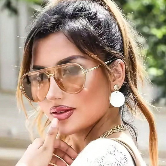 feye 1pc Women s Retro Oversized Fashion Fashion Glasses Suitable For Beach And Travel For Summer Beach Vacation Outdoor Travel p 61072924