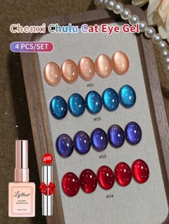 LYTTOA 15ml Red Glass Bead Cat Eye Magnetic Gel Polish Kits Soak Off Blue Peep Cat s Eye Gel UV LED Varnish Semi Permanent Nail Art For Manicure Design 1 Pc 4 Pcs Set p 55714271