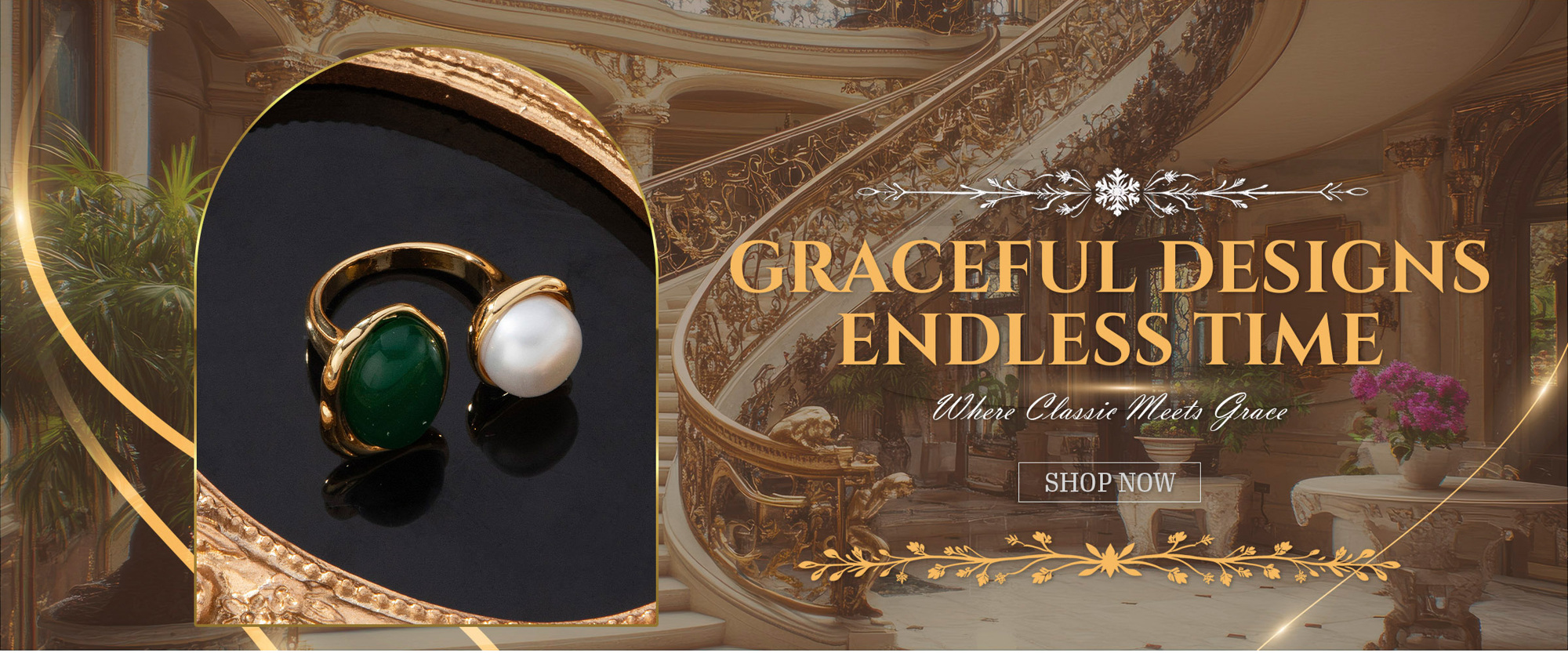 1pc Copper Plated Faux Pearl Inlaid Adjustable Opening Ring Retro Style Popular Among Women In Europe America p 58571617