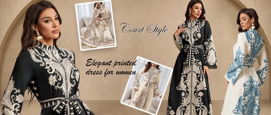 Women s Resort Paisley Muslin Long Dress Random Print Modest Kaftan p 52212940