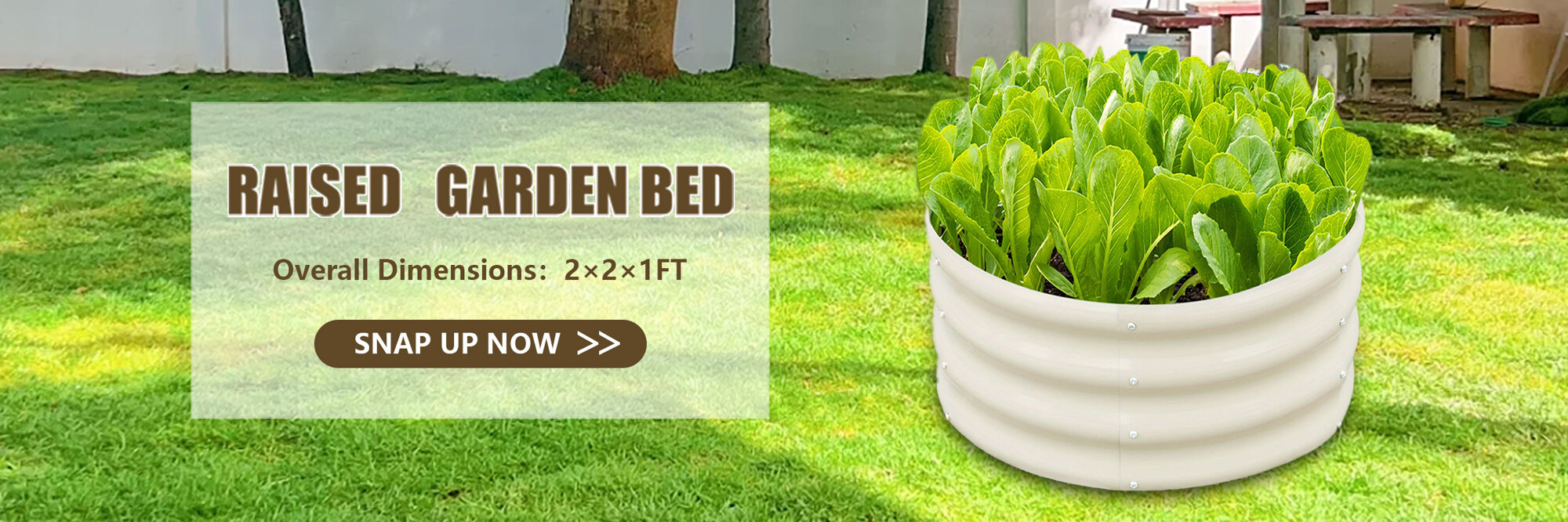 2x2x1ft Galvanized Metal Raised Garden Bed Wavy Round Design Rust Proof Sturdy Easy Assembly Outdoor Planter For Deep Root Plants Flowers Herbs Vegetables p 64120875