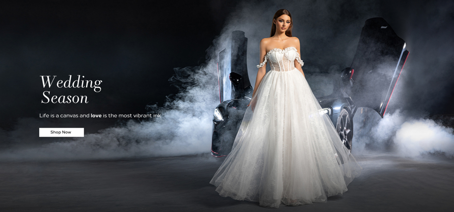 Faeriesty Gorgeous Tie Shoulder Floral Applique Detail Lace Bodice Tulle Wedding Dress Wedding Event Dress p 41906800