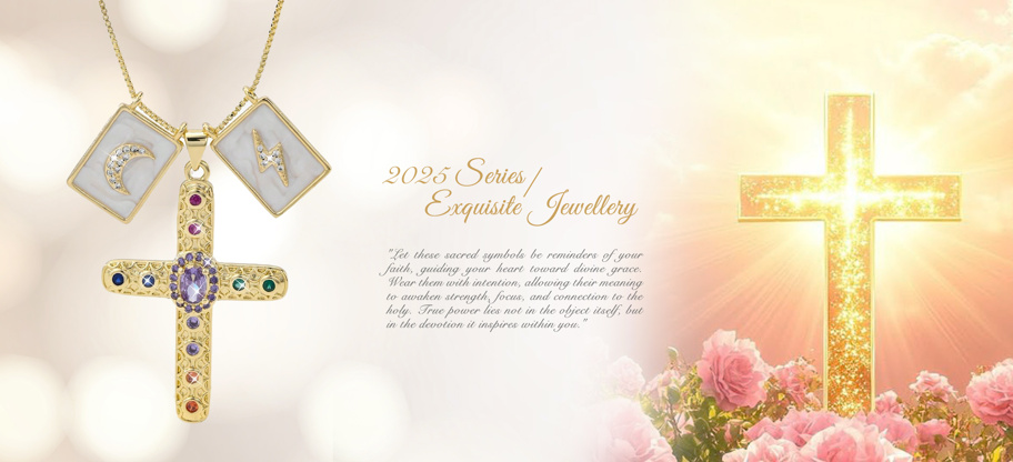 1pc 2025 New Hypoallergenic Copper Zirconia Inlaid Faith Cross 3 Pieces DIY Necklace Pendant Suitable As Gift For Mother Valentine s Day Couples Friends Godparents Catholic First Daily Holiday Wear And Prayer p 65974394