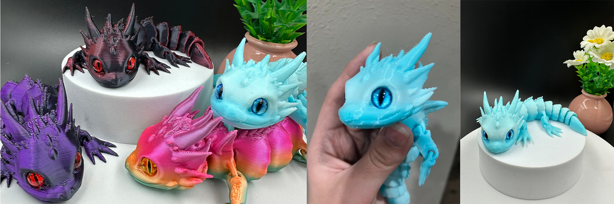 3D Printed Multi Color Dragon Animal Model Toys Multiple Colors To Choose From Dragons With Movable Joints Cool Stress Relief Toys 3D Printed Desktop Ornaments Small Statue Toys 3D Printed Animals 3D Printed Characters Home Decoration Artistic Desktop Decoration p 59920927