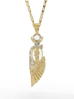 1pc 2025 New Hypoallergenic Copper Inlaid Zirconia Feather Shaped Fashion Faith Benedictine Cross Logo Pendant Necklace Suitable For Mother Valentine s Day Couples Friend Church Gift Catholic Daily Festival Praying Wear p 65314074