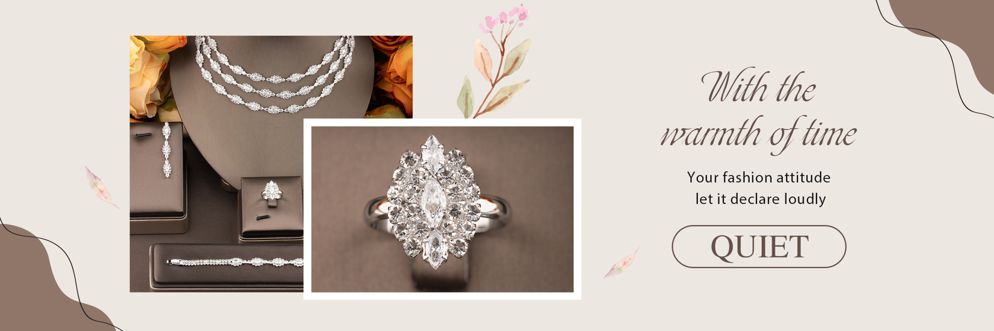 1 Set Luxury Elegant Cubic Zirconia Encrusted 3 Layer Flower Cluster Jewelry Set Including 1 Pair Earrings 1 Necklace 1 Bracelet 1 Ring Suitable For Wedding Party Wear Excluding Gift Box  p 54902572