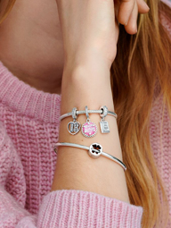 1pc Love Engraved Text Fashionable Silver Rose Gold Family Friendship Beaded DIY Ornament Gift For Families p 61169815