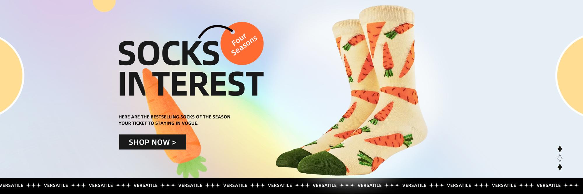 1 Pair Unisex Cartoon Carrot Pattern Socks Colorful Casual Outdoor Sports Socks Suitable For All Seasons p 67417476
