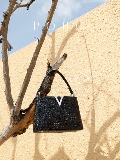 POHO POHO Brand Woven Pattern Not Handmade Medium V Shaped Handbag Elegant Classic Fashion Women s Bag Gift For Female Friends Sisters Mothers p 67920966