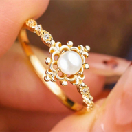 1pc French High End Single Diamond Inlaid Artificial Ring Gift Date Wedding Engagement Ring Bridal Jewelry Box Style Random p 67356644