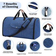 1pc New Simple Style Solid Colour Folding Extra Large Capacity Portable Handbag Multi Functional Duffel Bag Clothes Storage Bag Suitable For Travelling Can Also Be Used As Holiday Gifts p 70198059