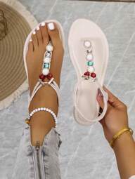 Women s New Summer Sandals Ladies Flat Thong Sandals Comfortable Outdoor Versatile Casual Fashion Breathable Lightweight Sandals p 66270832