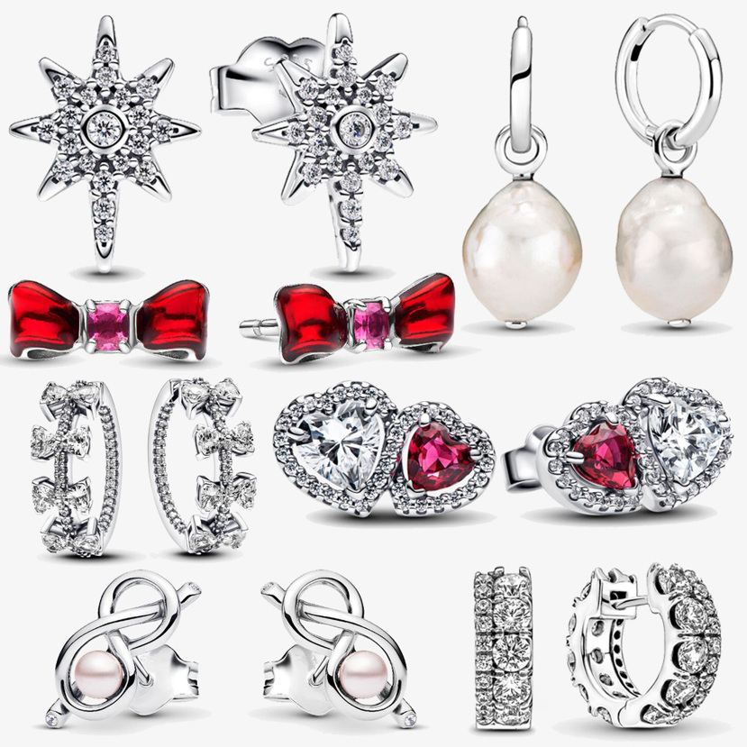1 Pair Of Silver Plated Bow Earrings Suitable For Birthday Gifts Commemorative Gifts Daily Wear Jewelry p 75746148