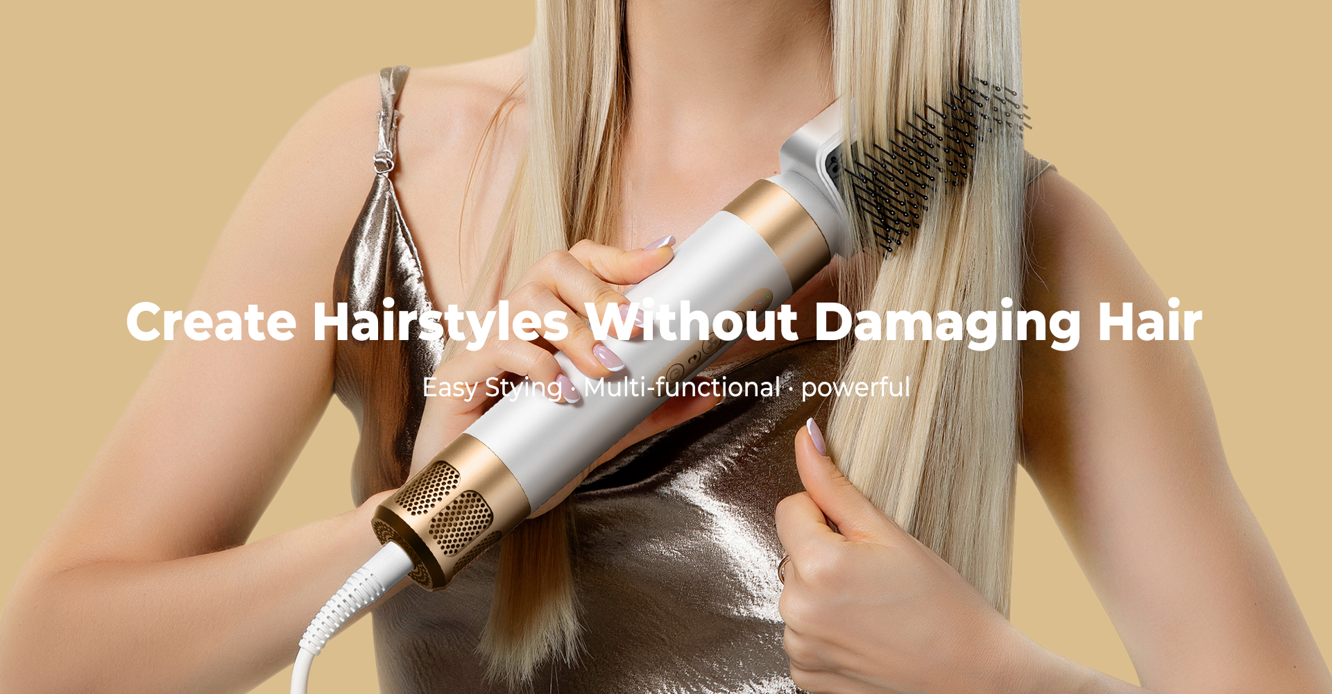 UKLISS 7 In 1 Styler High Speed Hot Air Hair Dryer Straightener Curling Wand For Effortless Salon Quality Styling p 64112266