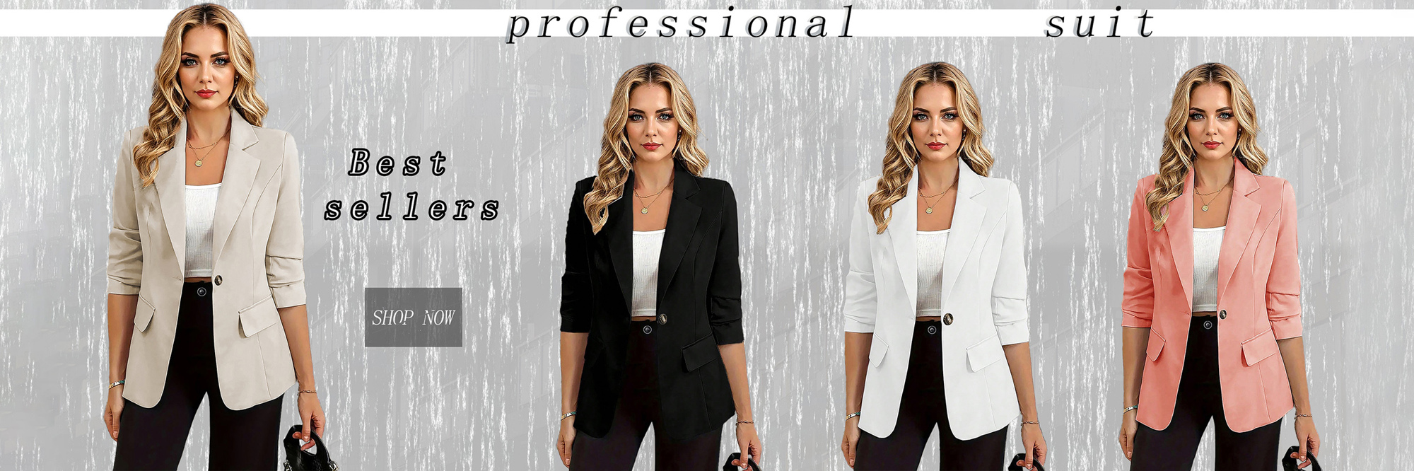 HOMEYEE Vintage Lapel Long Sleeve Casual Elegant Business Office Jacket Suitable For Spring Autumn And Winter p 50693460