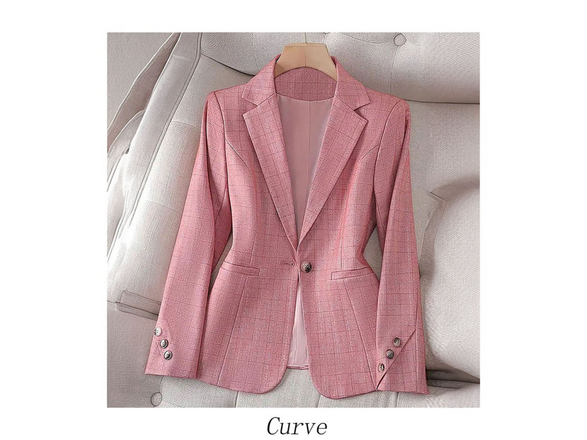 HOMEYEE Long Sleeve Vintage Elegant Casual Business Professional Office Lady Blazer Jacket Autumn Winter p 40664984