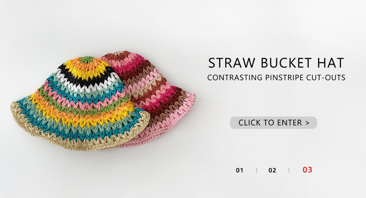 1pc Women s Rainbow Striped Hollow Out Straw Hat Outdoor Sun Protective Face Covering Hat New Style Small Head Circumference Handmade Woven Bucket Hat Vacation Beach p 58462554