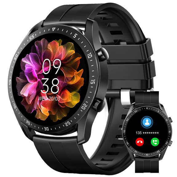 1pc Unisex Silicone Band Sports Smart Watch With Call Function Step Counter Calorie Tracker Multiple Sports Modes Alarm Clock Message Reminder 1 53 HD Round Full Screen Touch For IOS And Android p 70815557