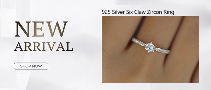 BALMORA 1pc Classic Versatile S925 Sterling Silver Six Claw Zirconia Ring Gift For Women Day Gifts Party Outfits p 59968253