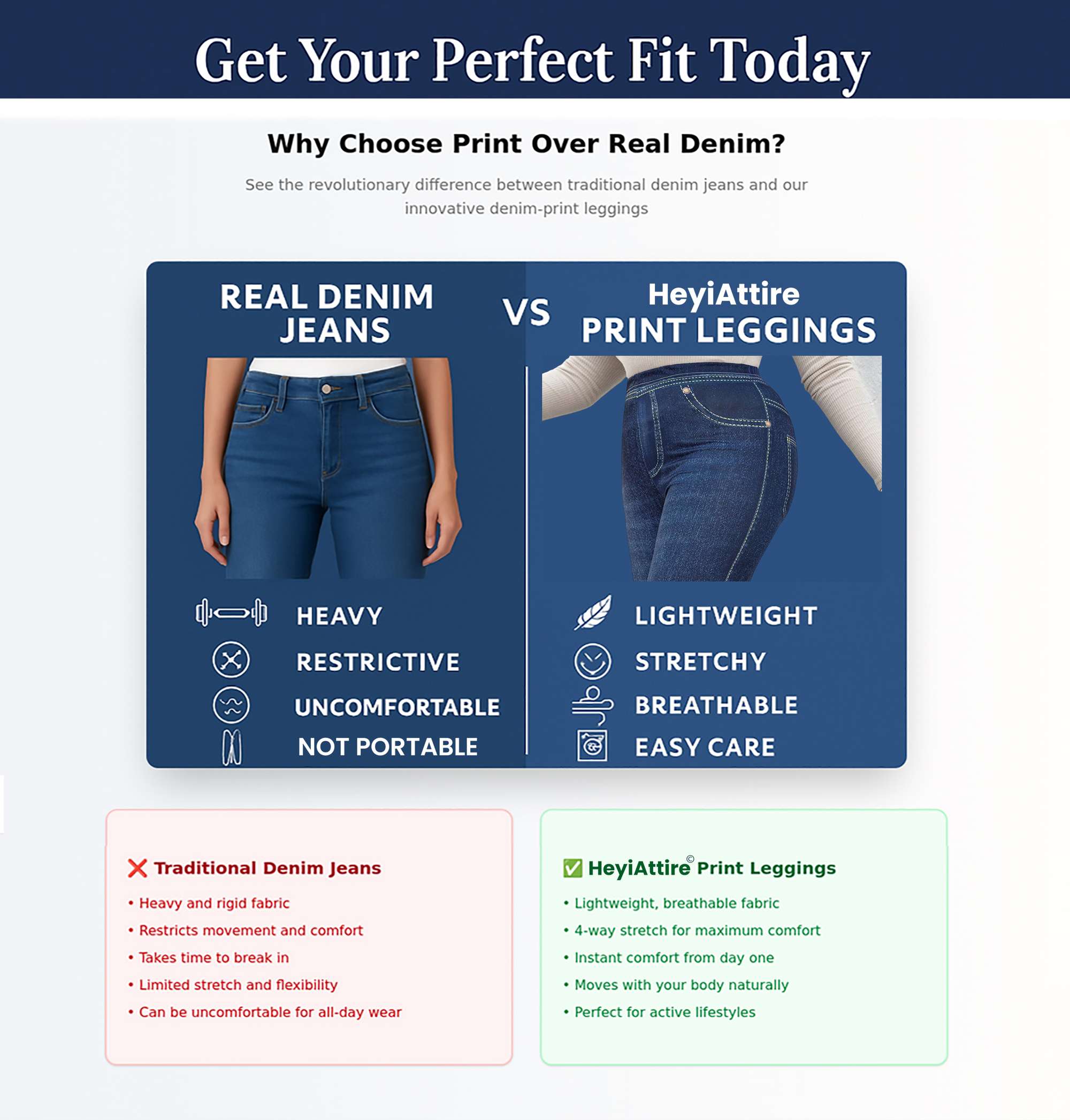 Plus Size Women Skinny Jeggings Allover Print All Over Denim Effect High Stretch Pants Fashionable Casual Comfortable Sweatpants p 48026051