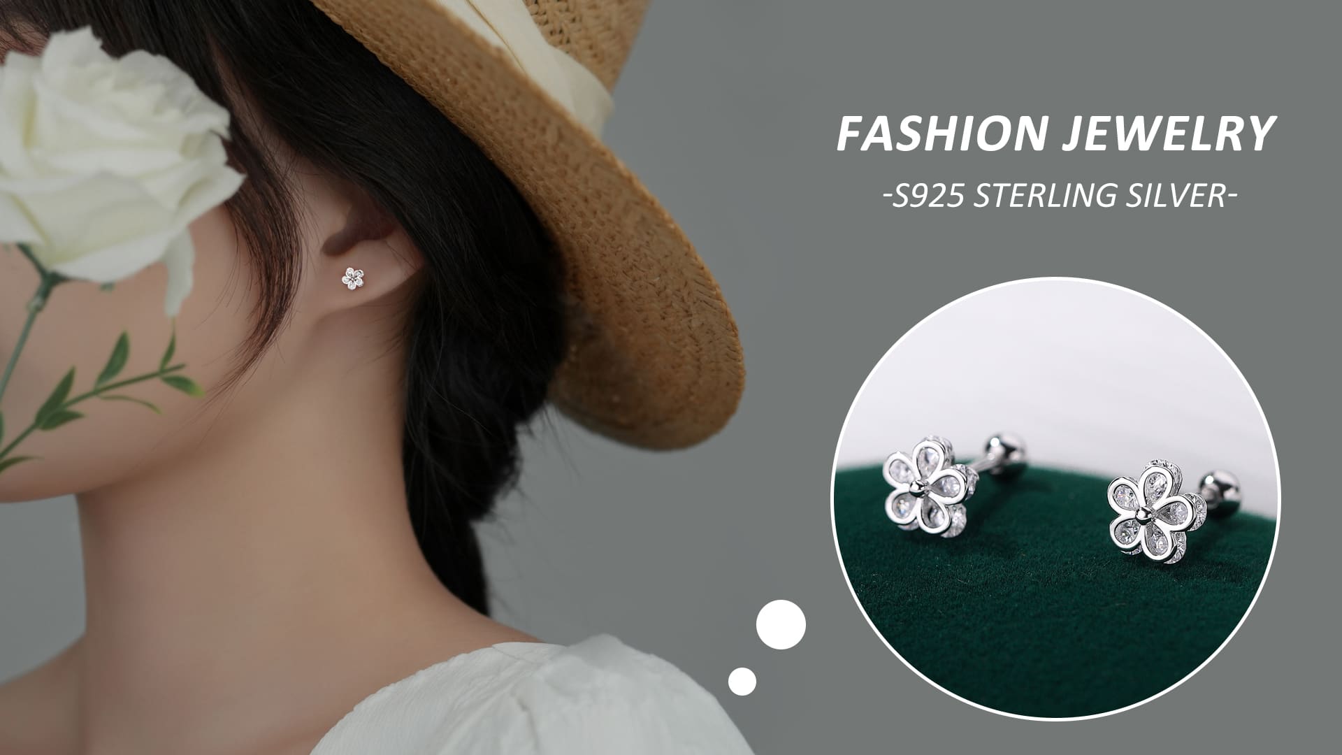 1pair Miniature Fashionable Threaded Buckle Earrings 925 Sterling Silver Fine Jewelry White Zirconia Encrusted Floral Stud Earrings For Women Birthday Valentine s Day Daily Wear p 28889698
