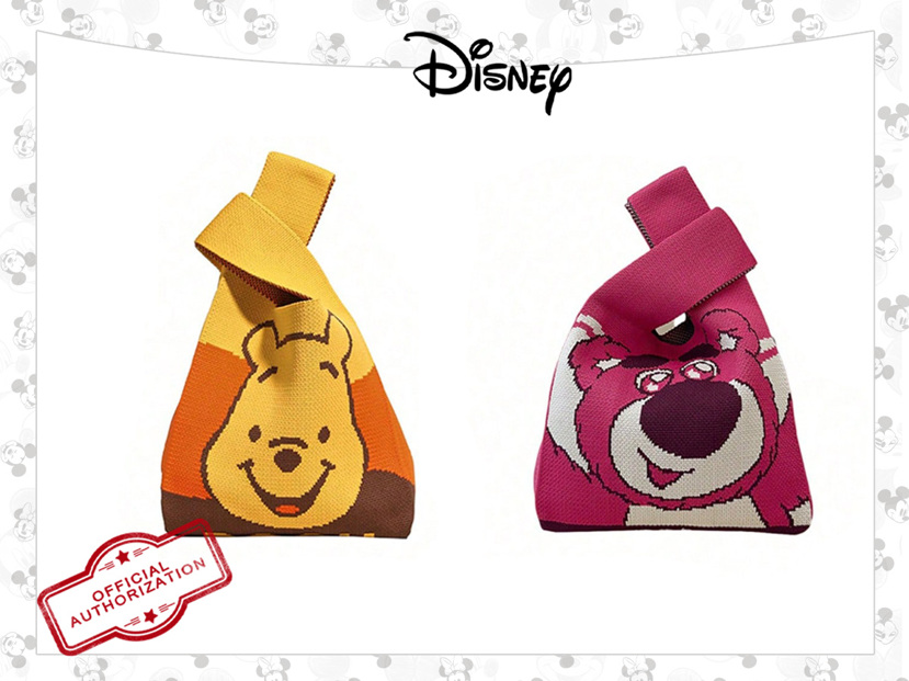Disney 1 Pc Disney Winnie The Pooh Series Crochet Bags Double Handle No Closure Design Square Bag Lightweight Handbag For Lady Girls Women Perfect For Daily Outing Shopping p 90568714