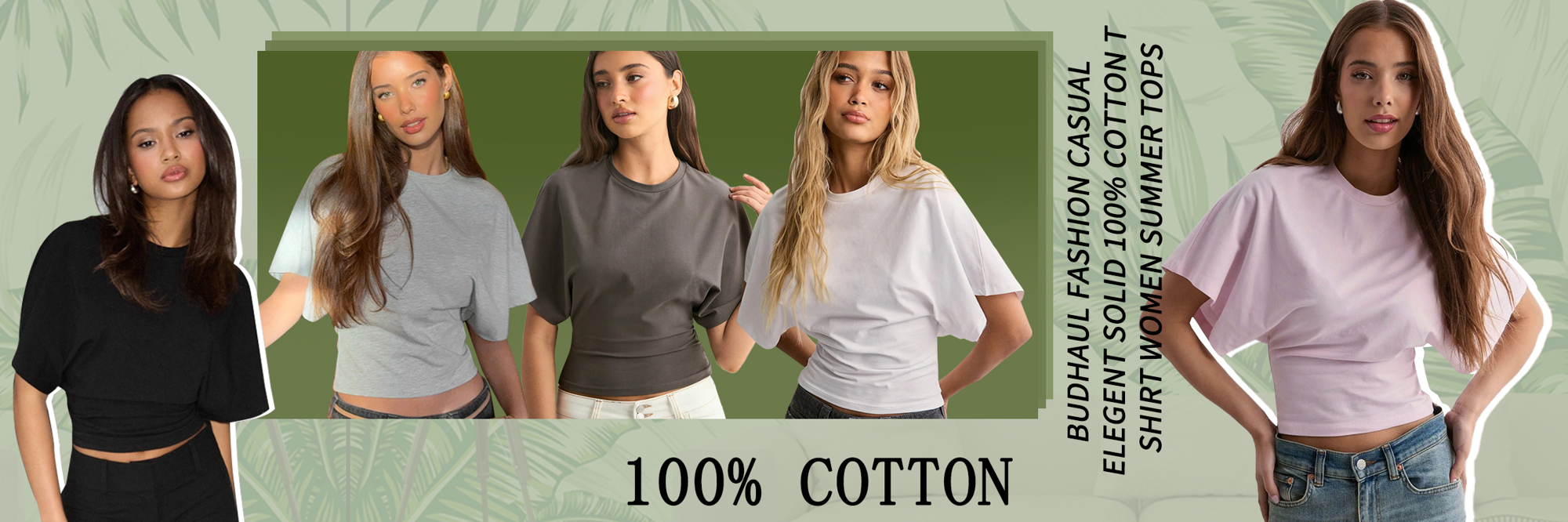 Budhaul Fashion Casual Elegent Solid T Shirt Women Work Out Summer Tops p 67741095