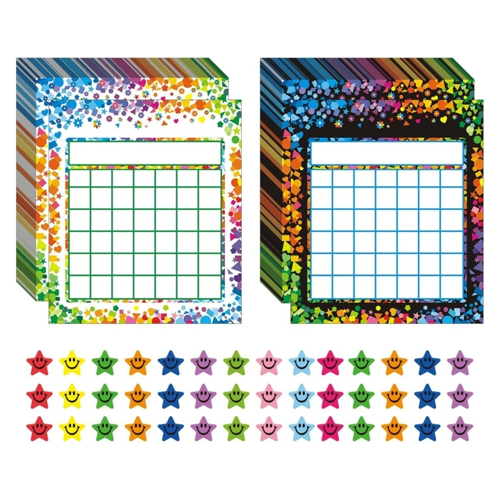 1 Pack Of 80 Student Classroom Home Behavior Reward Charts With 2400 Star Stickers Suitable For School And Home Education Behavior Rewards p 34665432