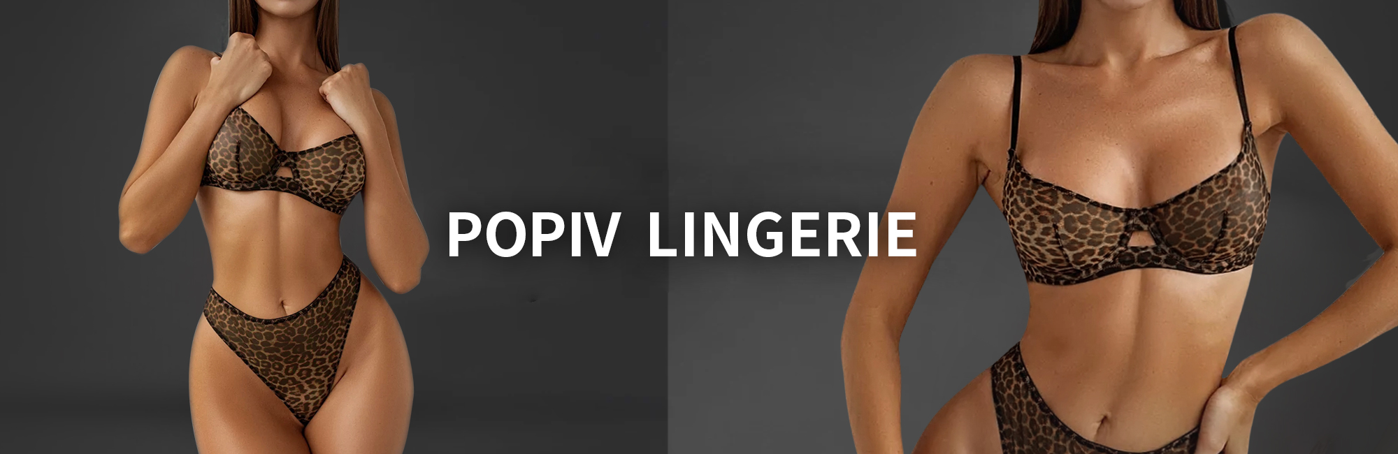 Leopard Print Stripe Lingerie Sexy Ladies See Through Erotic Romantic Bra Set p 37668981