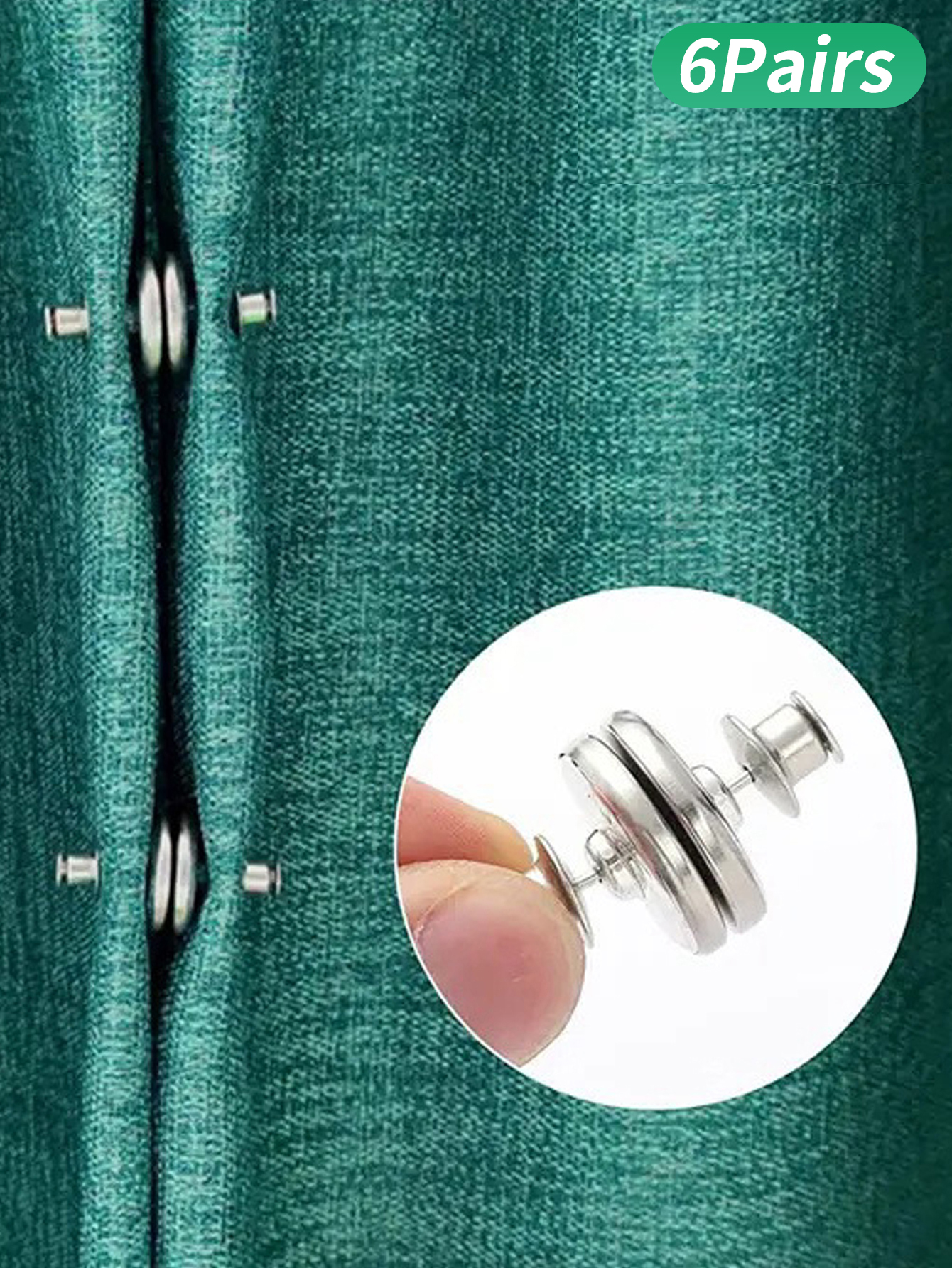12pcs Simple Circular Magnetic Curtain Buckles Curtain Closure Invisible Buckle Window Curtain Light Proof Button Detachable Curtain Decoration Clothing Fixing Button Living Room Bedroom Decor Accessories  p 58725476