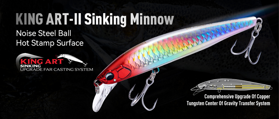 KINGDOM Kingdom New Jerkbaits Fishing Lures 70mm 90mm 110mm 7 5g 14g 18g Sinking Minnow Lure Hard Bait Baitsfishing Lure Wobblers p 43234319
