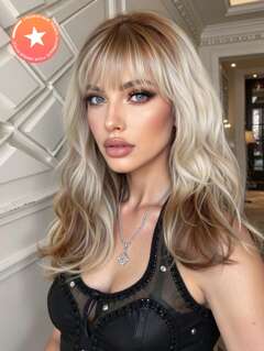 Mysterious Temperament Multicolor Short Bob Small To Medium Curls With Bangs 14 Inch Heat Resistant Synthetic Hair For Party Daily Music Festival Gatherings And Ceremonies p 111876873