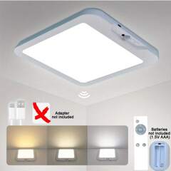 1PC Rechargeable Ceiling Light No Wiring Battery Operated Ceiling Light With Remote 3 Color Modes Motion Sensor Dimmable Timing Motion Ceiling Light For Closet Bathroom Shower Pantry Hallway Porch p 108888726