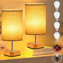 1pc 2pcs Small Table Lamp For Bedroom Bedside Lamps For Nightstand USB Charging Minimalist Night Desk Reading Lamp For Kids Room Living Room Office Dorm Bulds Included p 110346414