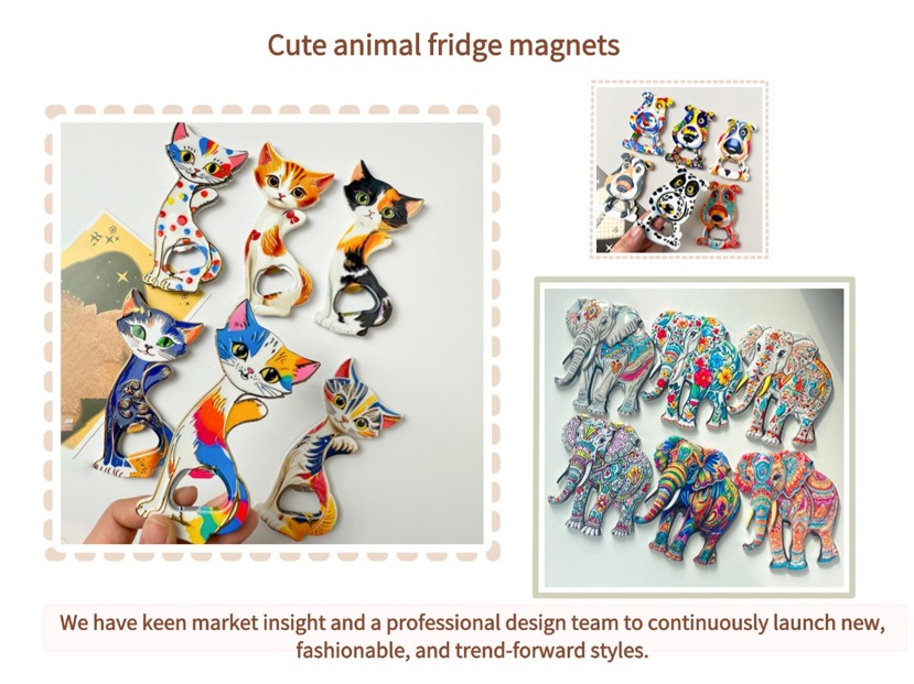 1pc Charming Cat Shaped Colorful Y2K Style Embossed Gold Foil 2 In 1 Fridge Magnet Bottle Opener Suitable For Home Decor Daily Use And Holiday Gift p 95876264