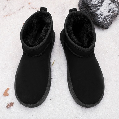 Men s Thermal Lined Boots Versatile Indoor Slippers Black Autumn Winter Fashion Outdoor Snow Boots Mid Top Snow Sports Shoes p 46172680