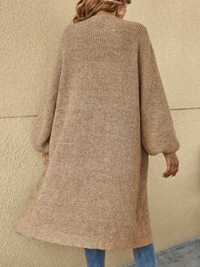 SHEIN LUNE Drop Shoulder Casual Design Cardigan In Fall/Winter - Apricot - View 3