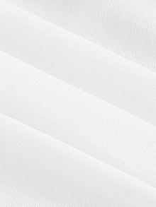 SHEIN MOD Off Shoulder Xù Váy bodycon - trắng - Xem 4