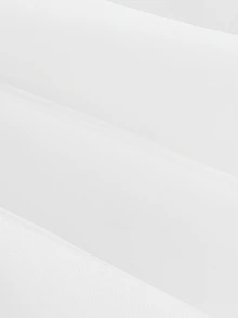 SHEIN MOD High Low Hem Mesh Overlay Skirt - White - View 3