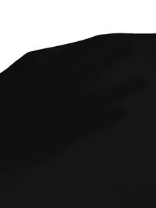SHEIN Sports 半拉链拇指孔运动服长袖运动衫黑色拉链秋季运动衫 - 黑色 - 查看 6