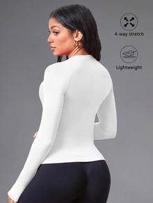 SHEIN Sports Cut Out Backless Absorbs Sweat Breathable Softness Sports Tankworkout Tank Top - White - View 2
