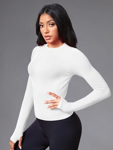 SHEIN Sports Cut Out Backless Absorbs Sweat Breathable Softness Sports Tankworkout Tank Top - White - View 4