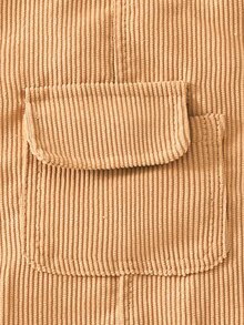 SHEIN Baby Boy Solid Color Casual Bib Jumpsuit, Fall - Yellow - View 3